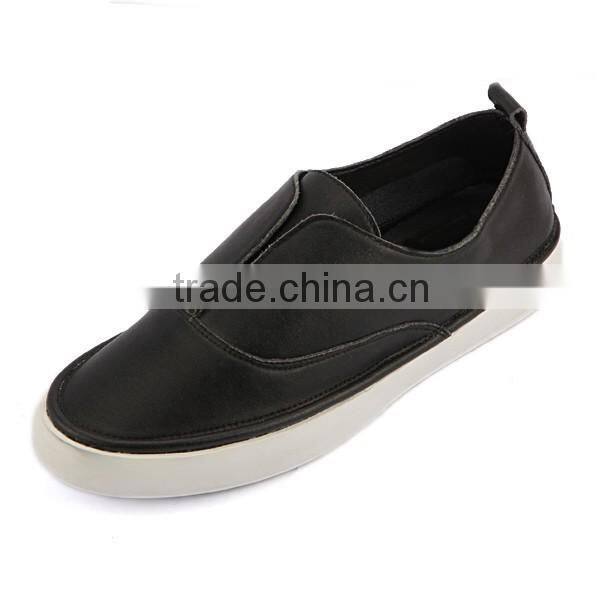 Fashion footwear skateboard shoes calf leather girl loafer shoes european trendy leather casual shoes for ladies