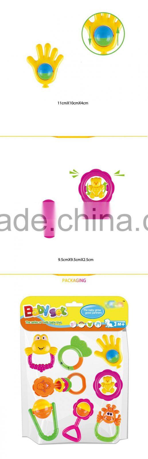 Lovely plastic music instrumental baby rattles nipple infant toys