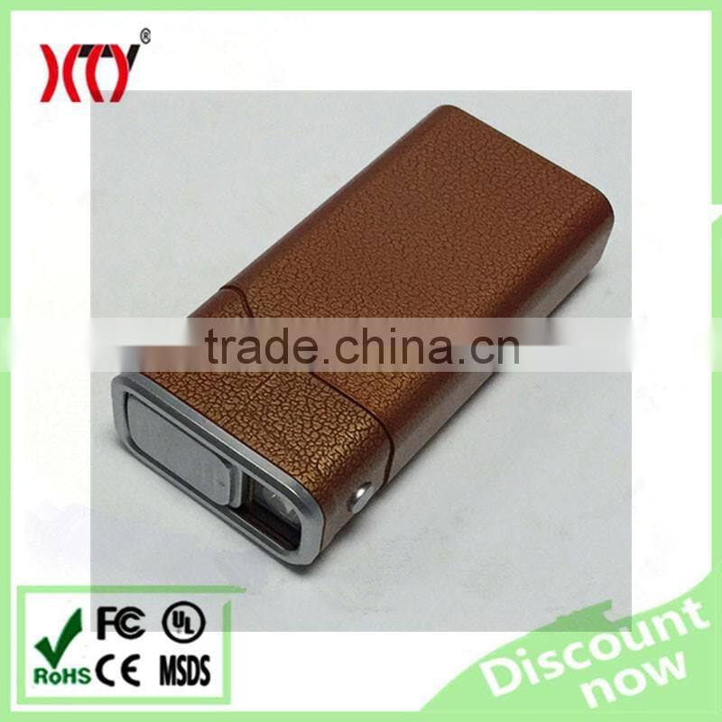 Electronic cigarette lighter and flashlight aluminum shell Portable power bank 5200mah