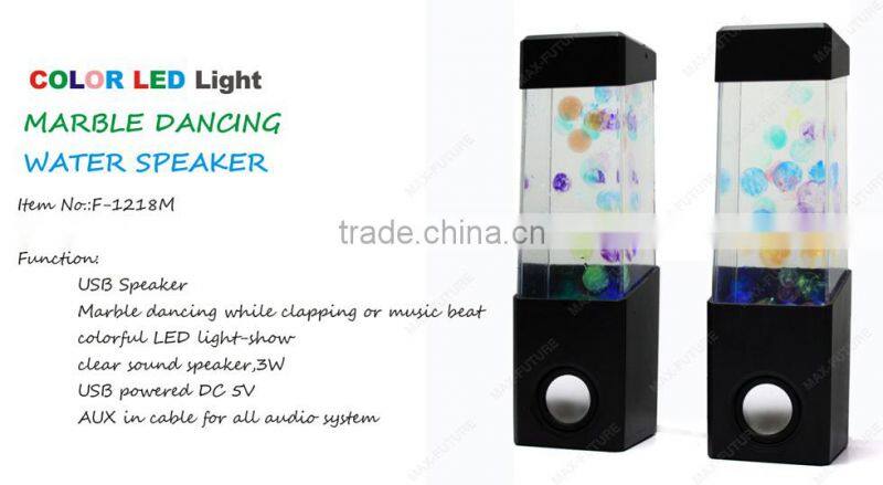 F-1218M Led Dancing Water Speaker with Marble Dancing while Clipping or Music Beats