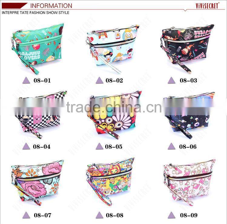 vivisecret two zipper big size brand cosmetic bag for women OEM