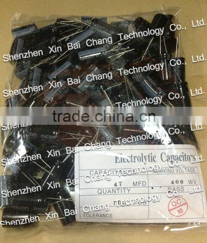 China Manufacturer Aluminum Electrolytic 47uf 400V AC Capacitor