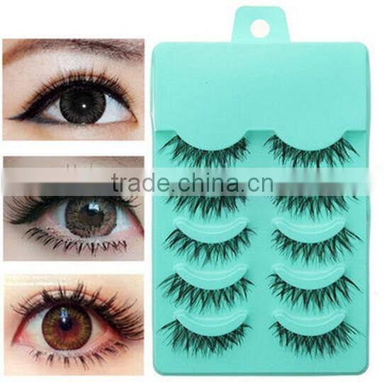 5 Pairs Natural False Eyelashes / Long Handmade Makeup Eye Lash / false eyelash pack