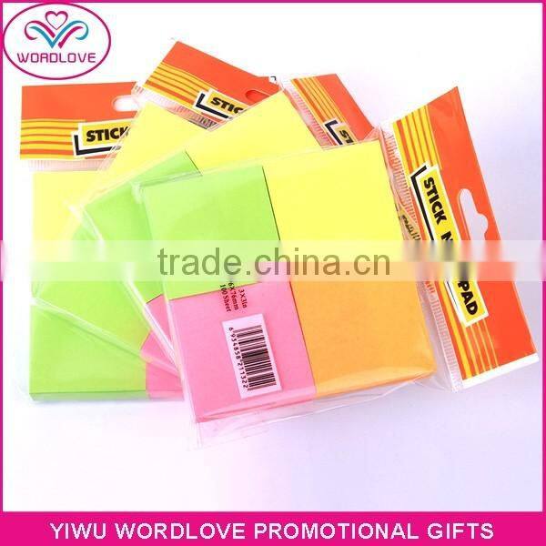 custom sticky memo pad, 4colors fridge sticky notes, sticky note pad