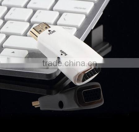 HDMI to VGA with Audio Cable HDMI to VGA Adapter Male To Female 1080p HDMI to VGA Converter For PC/HDTV