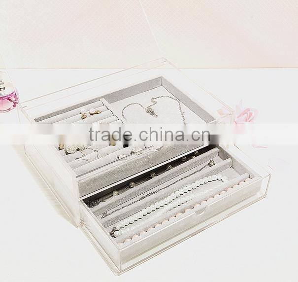 display jewelry acrylic box ,with drawer acrylic box