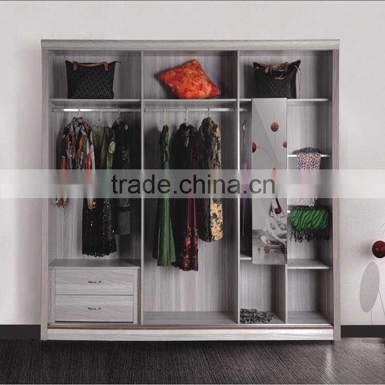 Fashion new design wooden clothes wardrobe for sale