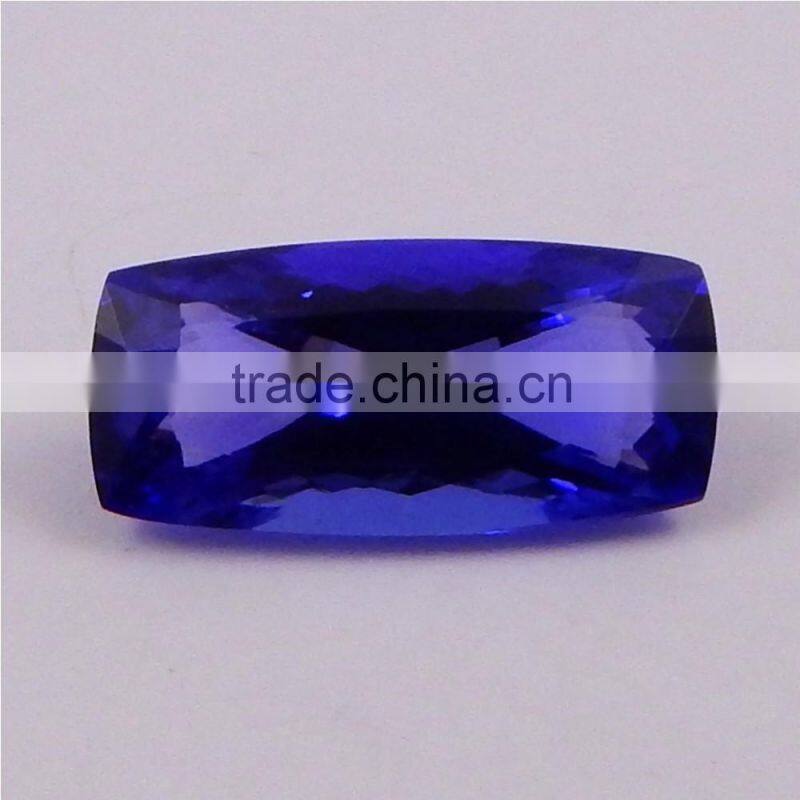 14 CTS PERFECT CUT AAA COLOR NATURAL TANZANITE 10X22 MM CUSHION