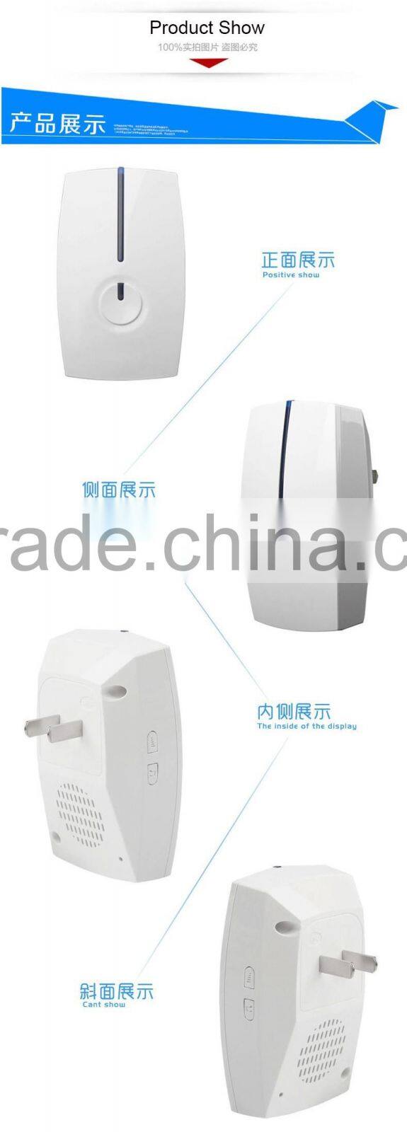 2016 new Wireless door bell G series with 52 melodies 300m working range AC power 110V-240V battery