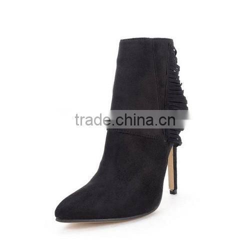 2016 winter high quality women ankle boots lace up high heel ankle boots PF4418