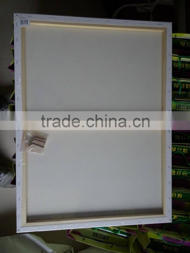 100% cotton blank stretched canvas