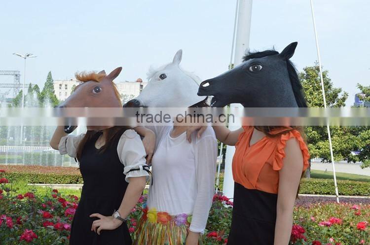 Hot selling Eco-Friendly Natural Latex Horse Mask Full Head Animal Mask