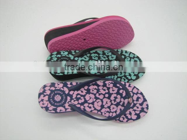 New design 2015 wholesale summer women wedge flip flop