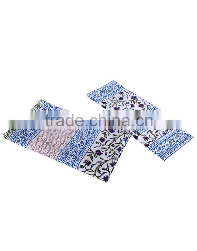 Jaipuri Hand Block Printed One Double Bedsheet With Two Pillow Covers