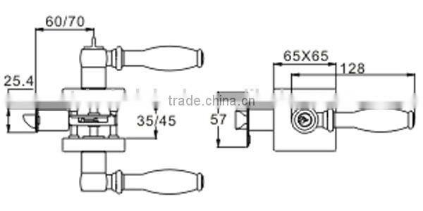 High Quality Tri-Circle Heavy-duty Tubular Leverset 8818BK-SN
