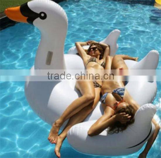 White New Summer Lake Swimming Water Lounge Pool Kid Giant Rideable Swan Inflatable Float Toy Good Quality