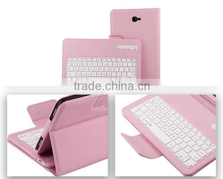 10.1 bluetooth leather tablet keyboard case for samsung Tab A