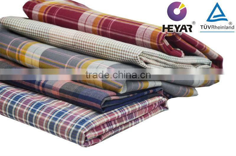 Yarn Dyed Checks Wool Cotton Men's Shirt Fabric