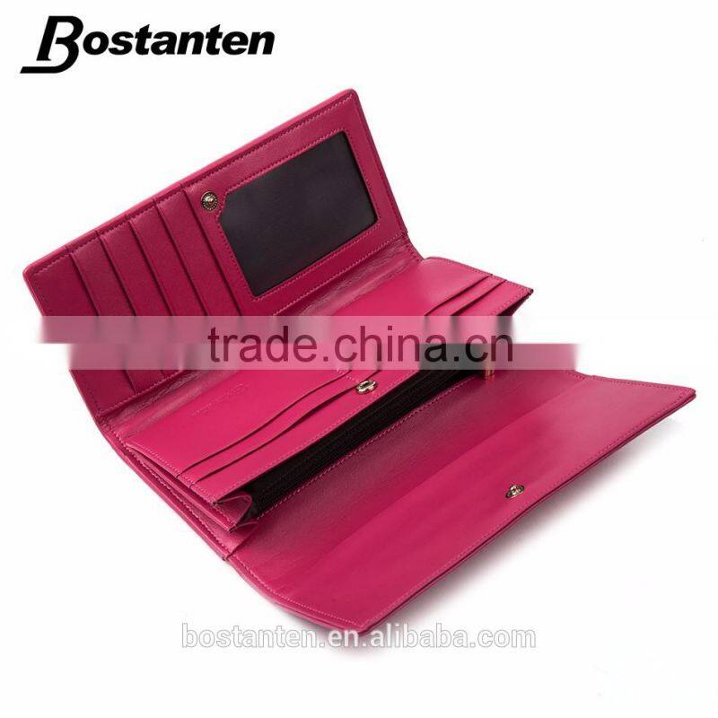 rose red fashion trendy women wallet purse hand bags leather