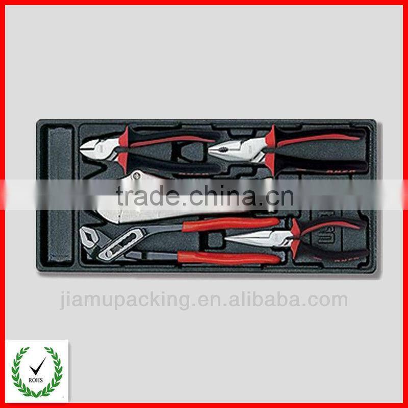 2015 New Style! PS plastic blister insert with flocking for wine package