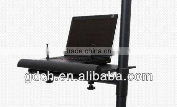 Portable folding notebook desk stand with mouse pad in bed