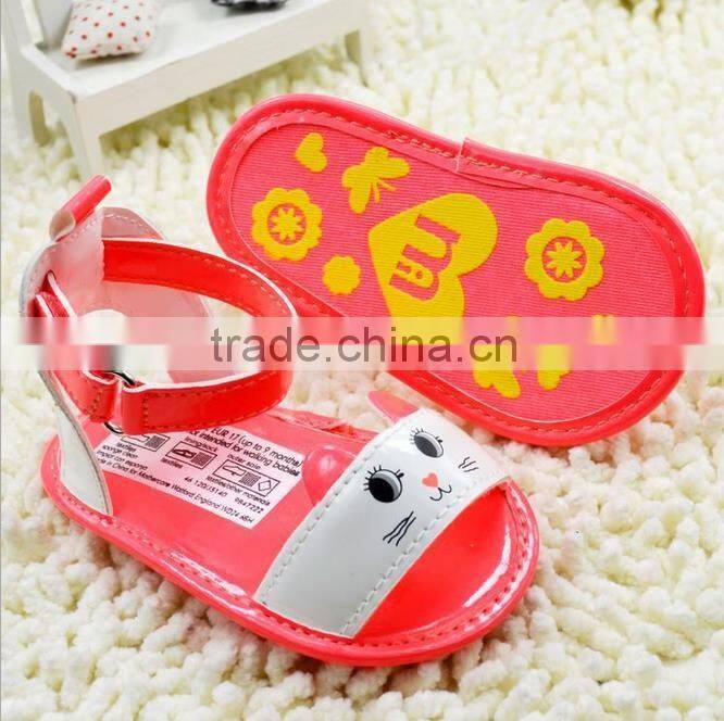 2016 New arrival baby girl shoes leather baby sandals