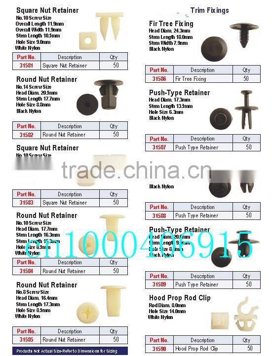 2015 High quality ZX plastic fastener/plastic blind rivets/car clips fastener