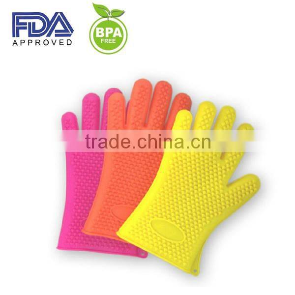 fancy silicone rubber gloves/custom oven silicone glove