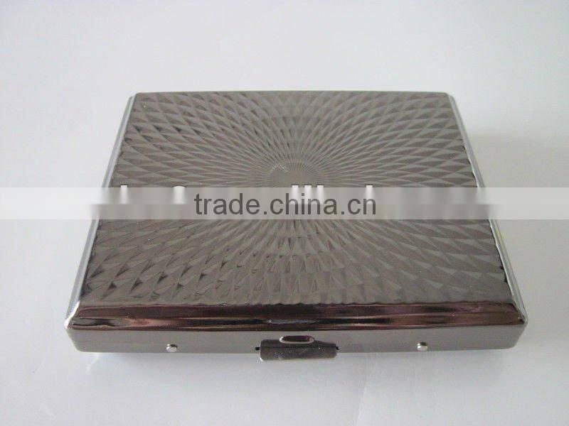 Metal cigarette case for 20pcs. Plated and embrossing