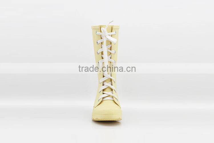 2016 Top quality Cheap 100% Natural Rubber nylon rain boots