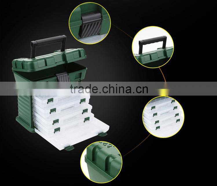 Multifunction plastic fishing gear box