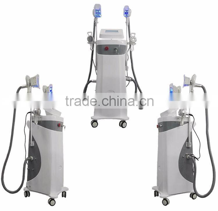 Vertical fat freezing machine with 2 cryo head