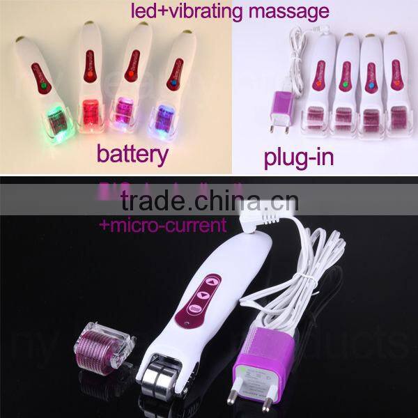 led derma roller,titanium derma roller with 200/540 needles