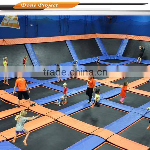 2016 hot Sale trampolines, free design bounce park, top 1 safest trampoline for backyard