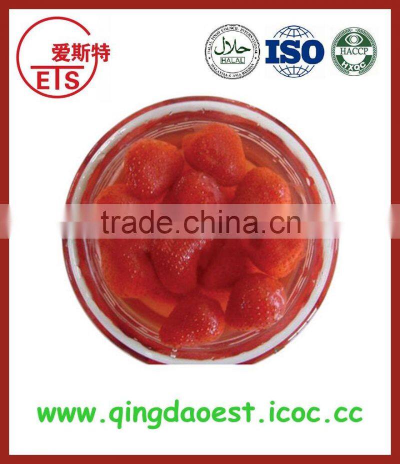 chinese Liaoning delicious and fresh canned strawberry in amazing syrup