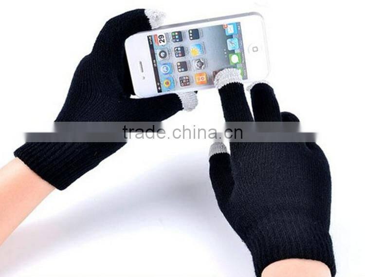 2014 Winter Unisex Men Women Magic Touch Screen Gloves Stretchy Soft Warm Winter Wool Gloves Mittens For Smartphone Mobile Phone
