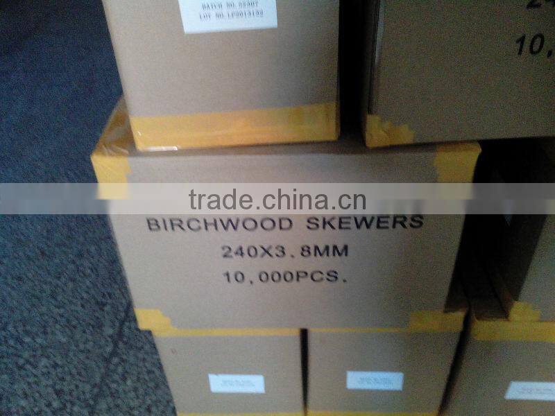 china supplier stocked bbq meat wooden skewers