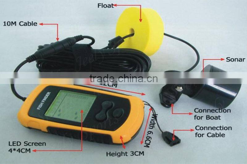 Portable Sonar LCD Fishing Finder Alarm 100M AP Waterproof
