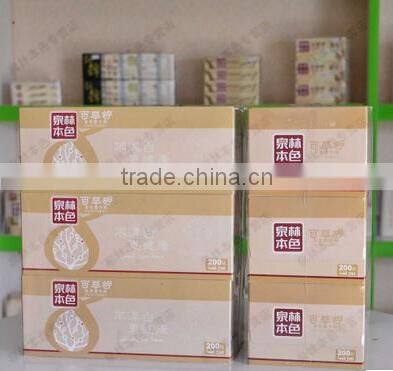 OEM box facial tissue100% Virgin Wheat Straw Pulp soft OEM box facial tissue