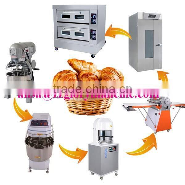 High Efficiency Bakery Croissant Dough Sheeter/ Puff Roller Croissant Cutter