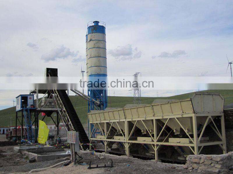 HZS60 concrete batching plant 60m3 with belt conveyor for sale