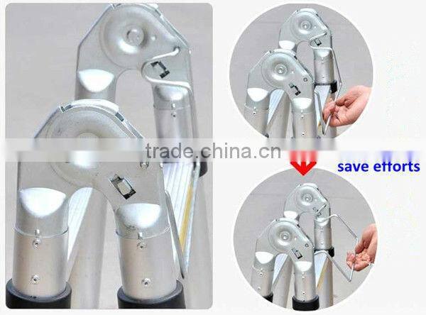 2x5 steps 3.2m EN131 extension telescopic aluminum ladder portable ladder