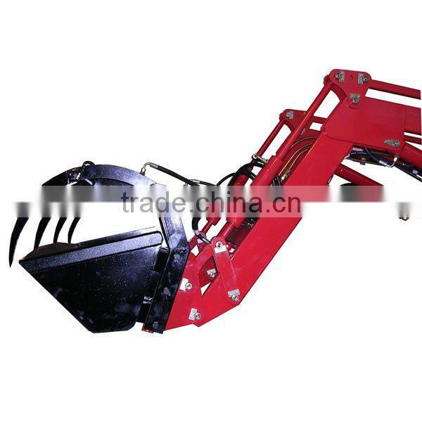 TZ04D front end loader with wood grapple