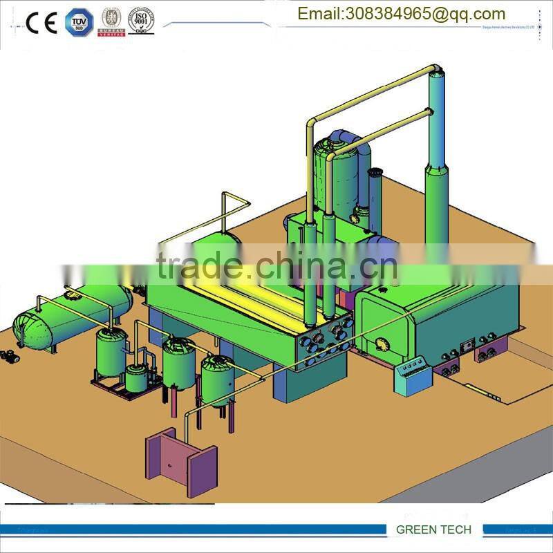 100% anti-explosion Oil Machine Refining crude oil to diesel plant 10tpd