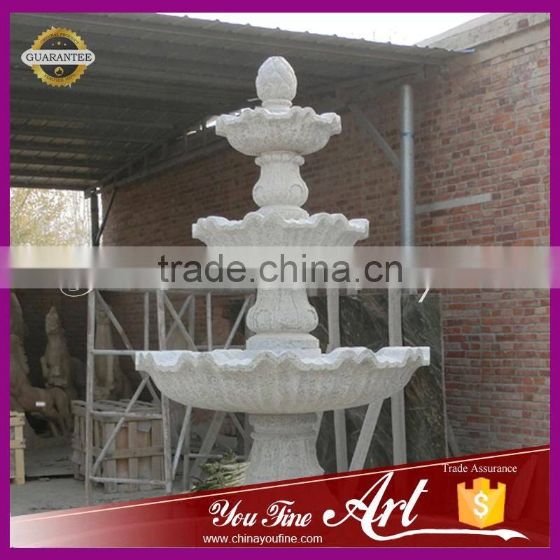 3 tiers granite fountain for garden