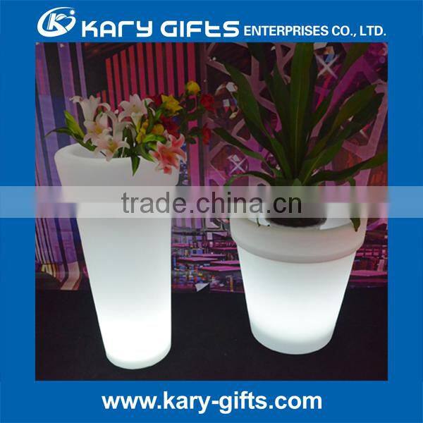 Rechargeable portable flower pots RGB Plastic LED Flower Pot