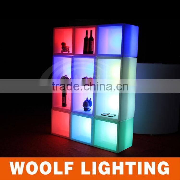 Square Color Changing Rechargeable LED Illuminated Ice Bucket