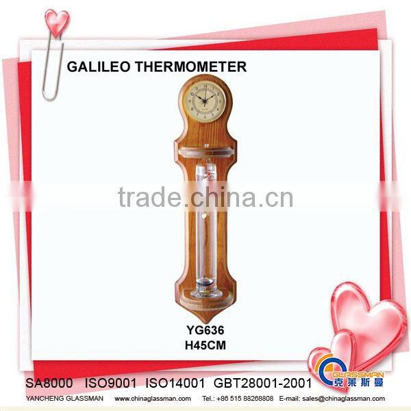 home decoration galileo thermometer G101-BK with glass ball