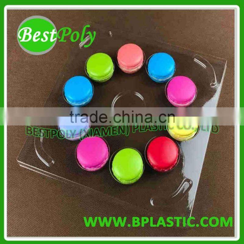 New style round plastic insert tray for 10pcs macarons