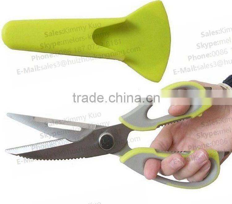 High Quality Safety kitchen scissor Stainless Steel Cutting Scissor TPR scissor